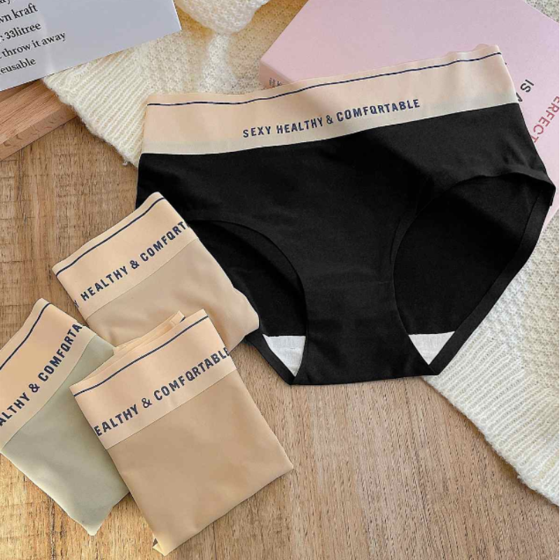 Massive Spot Girl Ice Silk Mid-Waist Underwear – Breathable, Seamless & Sexy Comfort