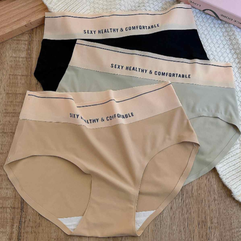 Massive Spot Girl Ice Silk Mid-Waist Underwear – Breathable, Seamless & Sexy Comfort