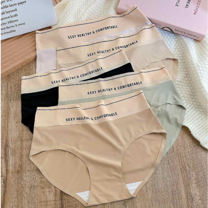 Massive Spot Girl Ice Silk Mid-Waist Underwear – Breathable, Seamless & Sexy Comfort