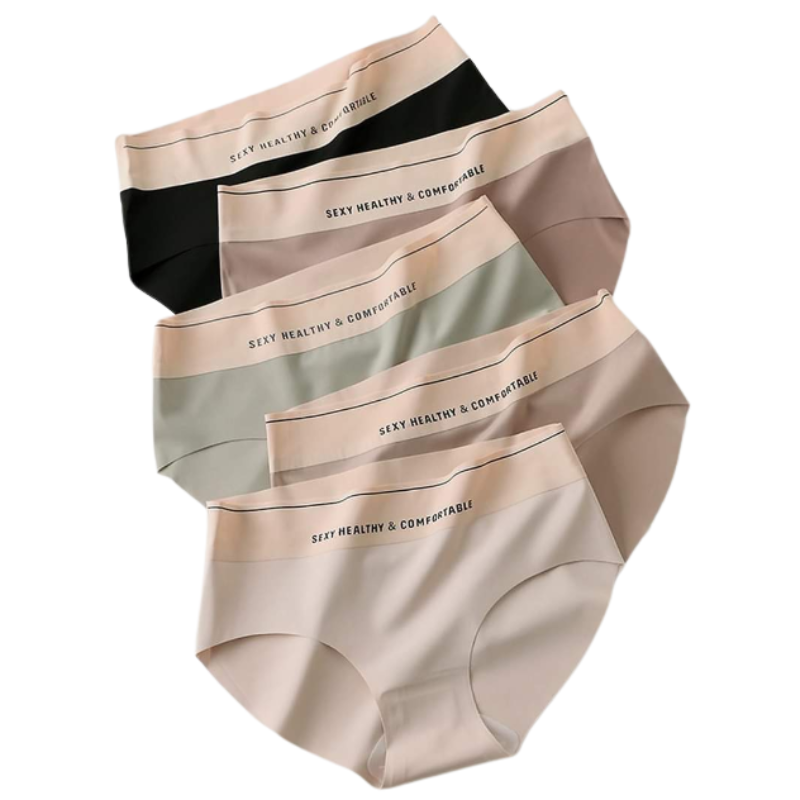 Massive Spot Girl Ice Silk Mid-Waist Underwear – Breathable, Seamless & Sexy Comfort