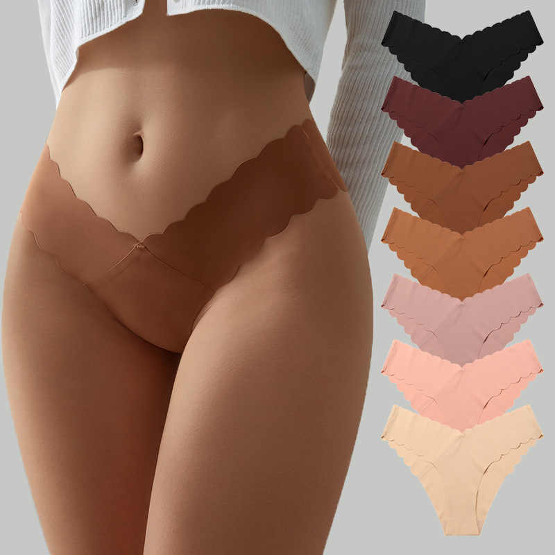 Women’s Ice Silk V-Waist Seamless Thong – Soft, Sexy & Invisible Fit