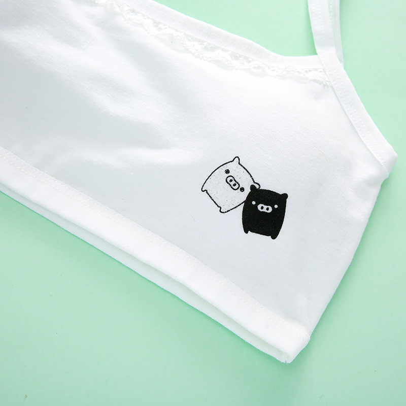 Casual Wire-Free Sports Bra for Teen Girls – Letter Print Training Bra, Free Size